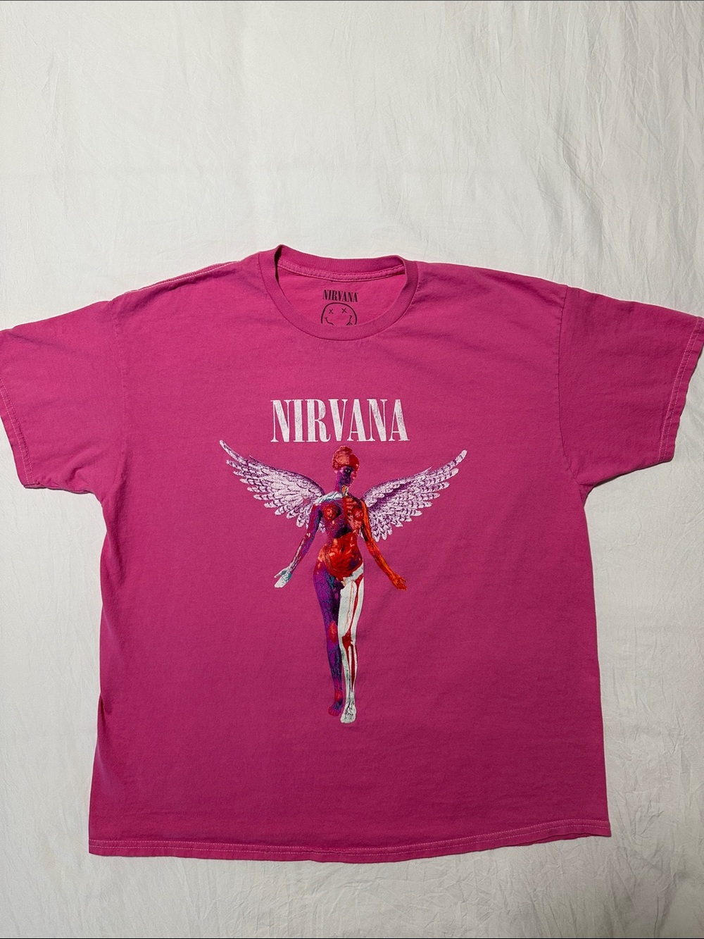 NIRVANA Hot Pink Angel Graphic Tee